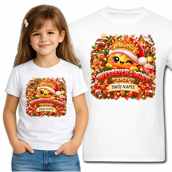 Koszulka ZESTAW GNIOTKÓW MIKOŁAJKI ŚWIĘTA GNIOTEK squishy personalizowana Z NAPISEM imieniem MG63
